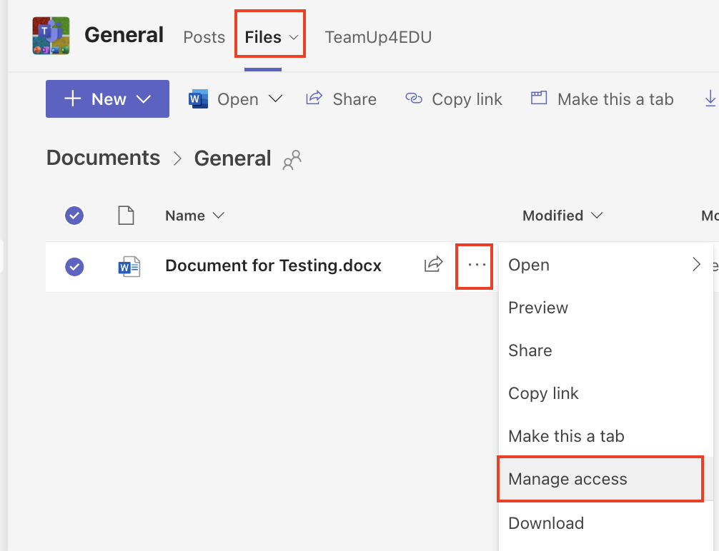 Granting Access To And Sharing Files In Teams University IT